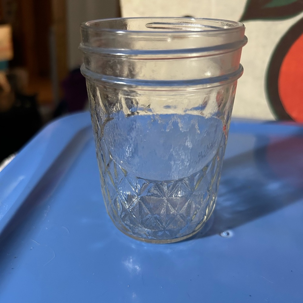 Ball Glass Quilted Crystal Jelly Jar